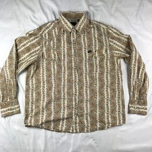 Vintage Nautica Jeans Company Mens Paisley Shirt